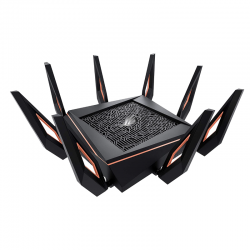 ASUS ROG Rapture WiFi 6 Wireless Gaming Router (GT-AX11000) - Tri-Band 10 Gigabit, 1.8GHz Quad-Core CPU, WTFast, 2.5G Port, AiMesh Compatible, Included Lifetime Internet Security, AURA RGB